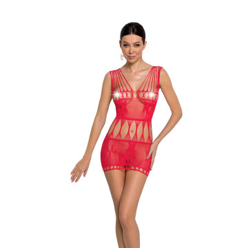 Бодістокінг мінісукня з метеликами Passion BS090 One Size red – купити
