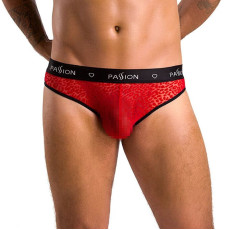 Чоловічі напівпрозорі труси Passion 031 SLIP MIKE L/XL Red, під леопард