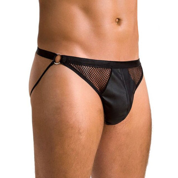 Чоловічі відкриті сліпи Passion 034 OPEN LUKE XXL/XXXL Black, екошкіра – купити