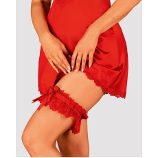 Ажурная подвязка Obsessive Amor Cherris garter, red