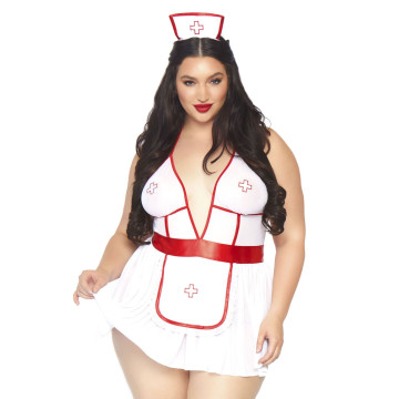 Костюм медсестри Leg Avenue Nightshift Nurse XL/XXL, сукня, трусики, шапочка – купити