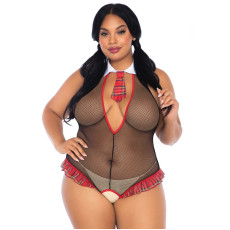 Костюм школьницы Leg Avenue Schoolgirl XL/XXL, боди с галстуком