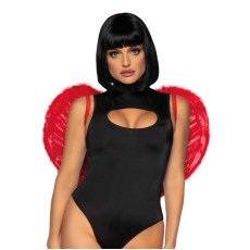 Крила дияволиці Leg Avenue devil wings Red, справжнє пір’я