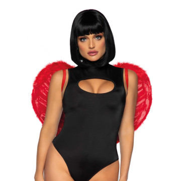 Крылья дьяволицы Leg Avenue devil wings Red, настоящие перья – купить