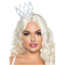 Корона со стразами Leg Avenue Faux rhinestone die cut crown, с резиночками для крепления