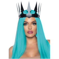 Корона злой королевы Leg Avenue Faux leather spiked crown, искусственная кожа, заклепки