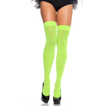 Щільні неонові панчохи Leg Avenue Nylon Thigh Highs Neon Green, one size – купити