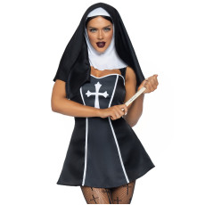 Костюм черниці Leg Avenue Naughty Nun L, сукня, головний убір