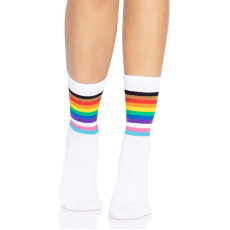Шкарпетки жіночі в смужку Leg Avenue Pride crew socks Rainbow, 37–43 розмір