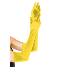 Довгі атласні рукавички Leg Avenue Extra Long Satin Gloves, One Size, жовті