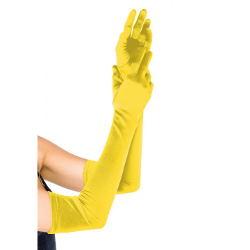 Довгі атласні рукавички Leg Avenue Extra Long Satin Gloves, One Size, жовті – купити
