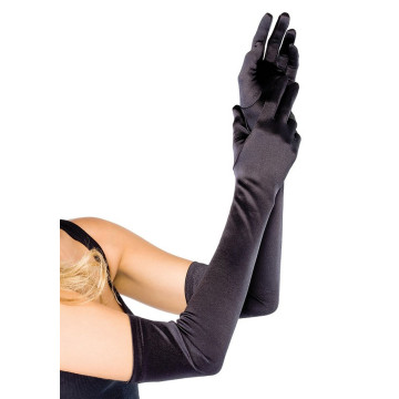 Довгі атласні рукавички Leg Avenue Extra Long Satin Gloves, One Size, чорні – купити