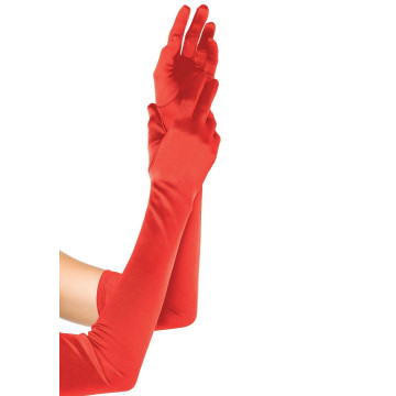 Довгі атласні рукавички Leg Avenue Extra Long Satin Gloves, One Size, червоні – купити