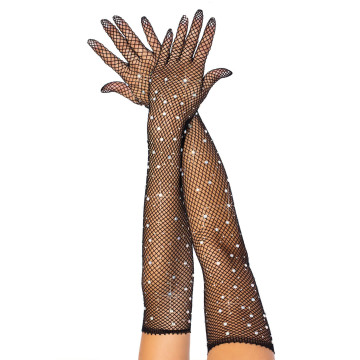 Длинные перчатки Leg Avenue Rhinestone opera length gloves – купить