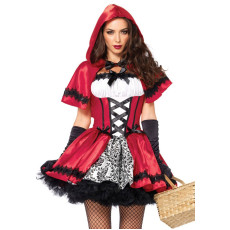 Еротичний костюм Червоної шапочки Leg Avenue Gothic Red Riding Hood L, сукня, накидка