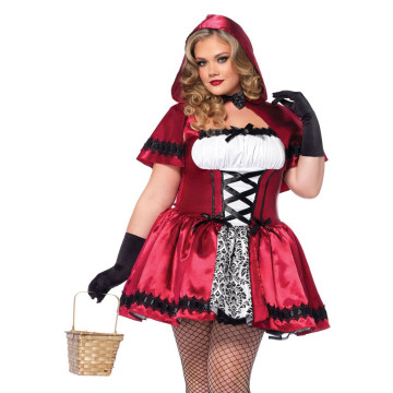 Еротичний костюм Червоної шапочки Leg Avenue Gothic Red Riding Hood 1X–2X, сукня, накидка – купити