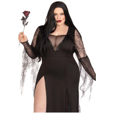 Эротический костюм Мортиши Аддамс Leg Avenue Sexy Spooky Morticia 1X-2X