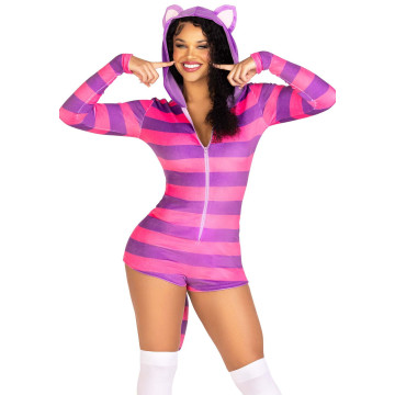 Комбінезон-костюм кішечки Leg Avenue Comfy Cheshire XS, з капюшоном – купити