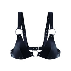 Лиф из натуральной кожи Feral Feelings - Bikini Top Black