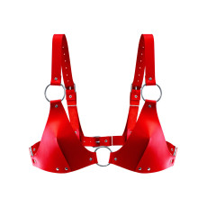 Ліф з натуральної шкіри Feral Feelings - Bikini Top Red