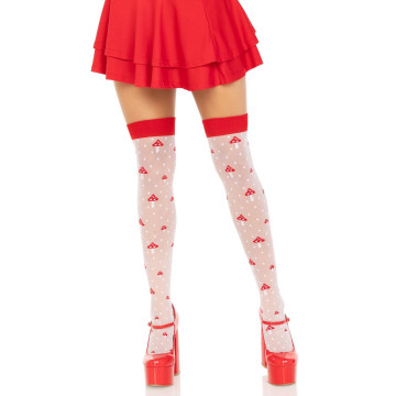 Панчохи Leg Avenue Polka Dot Mushroom Thigh Highs One Size – купити