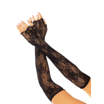 Митенки Leg Avenue Lace Opera Length Fingerless Gloves Black – купить