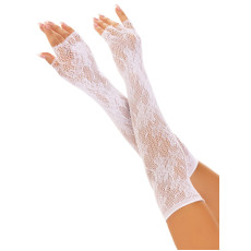 Митенки Leg Avenue Lace Opera Length Fingerless Gloves White