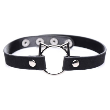 Чокер Master Series Kinky Kitty Ring Slim Choker - Black – купити