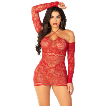 Сукня Leg Avenue Seamless Off The Shoulder Mini Dress One Size, Red – купити