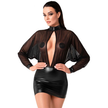 Сукня Noir Handmade F348 Powerwetlook and tulle dress - 4XL – купити