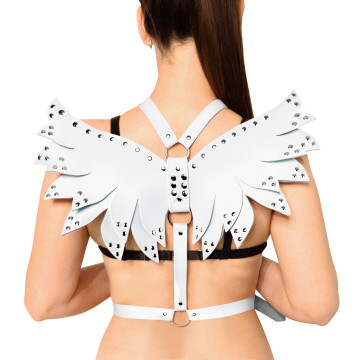 Жіноча портупея Art of Sex - Wings біла XS-M, екошкіра – купити