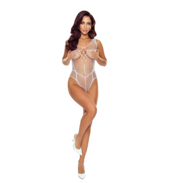 Бодістокінг Passion BS114 One Size, white – купити