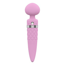 Вібромасажер 2в1 PILLOW TALK - Sultry Pink, класичний масажер і вібратор з ротацією, підігрів