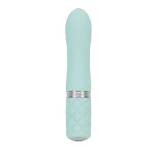 Розкішний вібратор PILLOW TALK - Flirty Teal з кристалом Сваровські, гнучка голівка