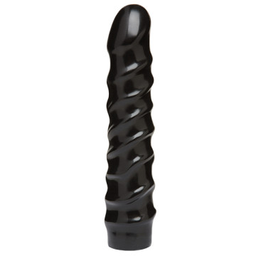 Дилдо Doc Johnson CodeBlack - 8 Inch Raging Vac-U-Lock із стимулювальним рельєфом, діаметр 3,8 см – купити