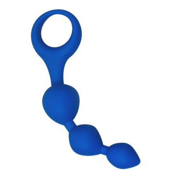 Анальні кульки Alive Triball Blue, силікон, макс. діаметр 2 см – купити