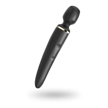 Вібромасажер Satisfyer Wand-er Woman (Black/Gold), водонепроникний, потужний, розмір XXL – купити