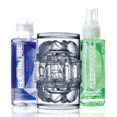 Мастурбатор Fleshlight Quickshot Vantage Value Pack: змазка і засіб для чищення