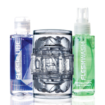 Мастурбатор Fleshlight Quickshot Vantage Value Pack: змазка і засіб для чищення – купити