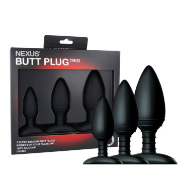 Набір анальних пробок Nexus Butt Plug Trio, макс. діаметр 3–4–5 см – купити