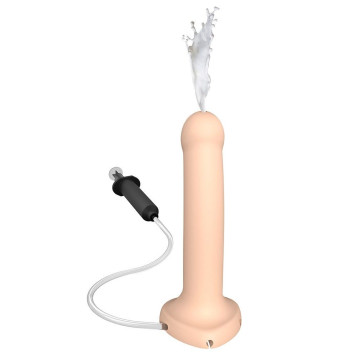 Фалоімітатор, що кінчає Strap-On-Me Dildo Cum Flesh, діаметр 3,6 см, силікон, насадка для страпону – купити