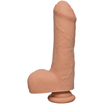 Фалоімітатор Doc Johnson The D - Uncut D - 7 Inch With Balls ULTRASKYN, діаметр 4,5 см, необрізаний – купити
