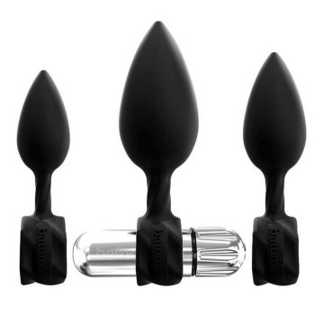 Набір анальних вібропробок Bathmate Anal Training Plugs VIBE, діаметр 2,5 см - 3,1см - 3,8см – купити