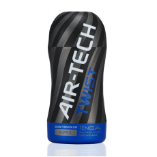 Мастурбатор Tenga Air-Tech Twist Ripple Blue зі змінною тугістю обхвату, ефект глибокого мінету