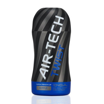 Мастурбатор Tenga Air-Tech Twist Ripple Blue зі змінною тугістю обхвату, ефект глибокого мінету – купити