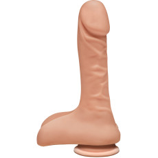 Фалоімітатор Doc Johnson The D - Super D - 9 Inch With Balls - ULTRASKYN, діаметр 5,1 см