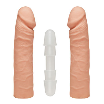 Фалоімітатор подвійний Doc Johnson The D - Double D - 16 Inch - ULTRASKYN, діаметр 4,4 см, Vack-U-Lo – купити