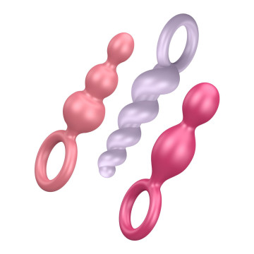 Набір анальних іграшок Satisfyer Plugs (set of 3) - Booty Call, макс. діаметр 3 см – купити