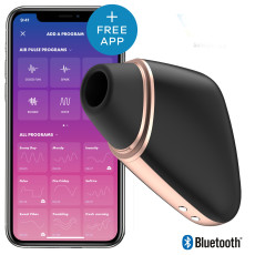 Вакуумний кліторальний стимулятор Satisfyer Love Triangle Black з керуванням через інтернет