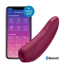 Вакуумний кліторальний стимулятор Satisfyer Curvy 1+ Rose Red з керуванням через інтернет